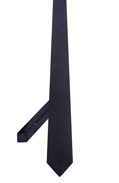 Шелковый галстук CANALI темно-синего цвета по цене 51500 руб., арт. 96/HJ04746, фото 3 Шелковый галстук CANALI, арт. 96/HJ04746, фото 3