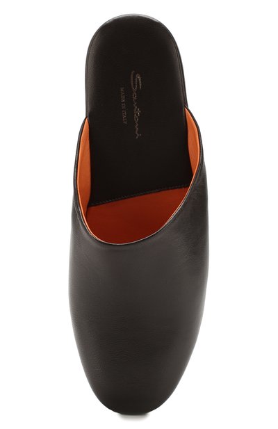 Кожаные домашние туфли SANTONI, арт. PMXXA1644XXX1PNA050, фото 5