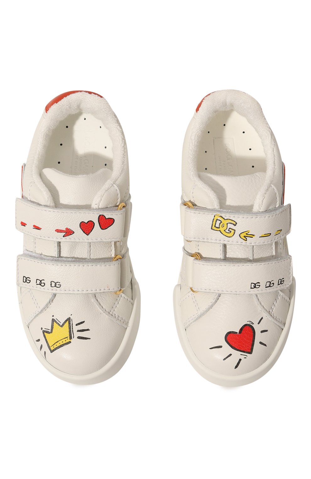 Кожаные кеды DOLCE & GABBANA белого цвета по цене 42550 руб., арт. D11158/AP884/37-39, фото 4 Кожаные кеды DOLCE & GABBANA, арт. D11158/AP884/37-39, фото 4