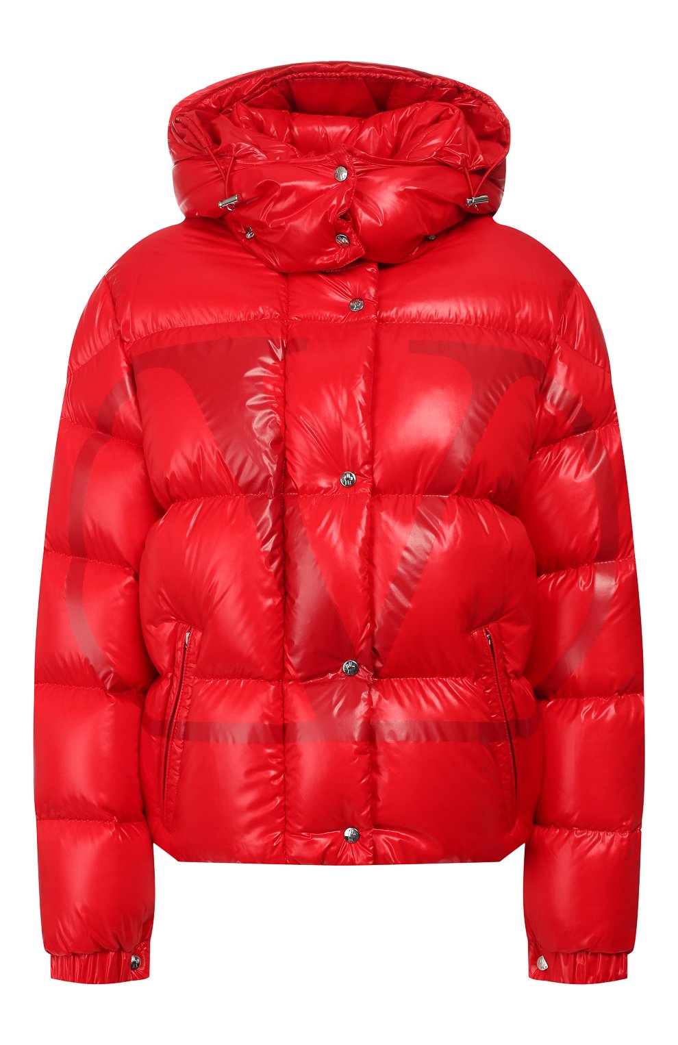 Пуховик VALENTINO красного цвета по цене 240500 руб., арт. SB3CN01B4AB, фото 1 Пуховик VALENTINO, арт. SB3CN01B4AB, фото 1