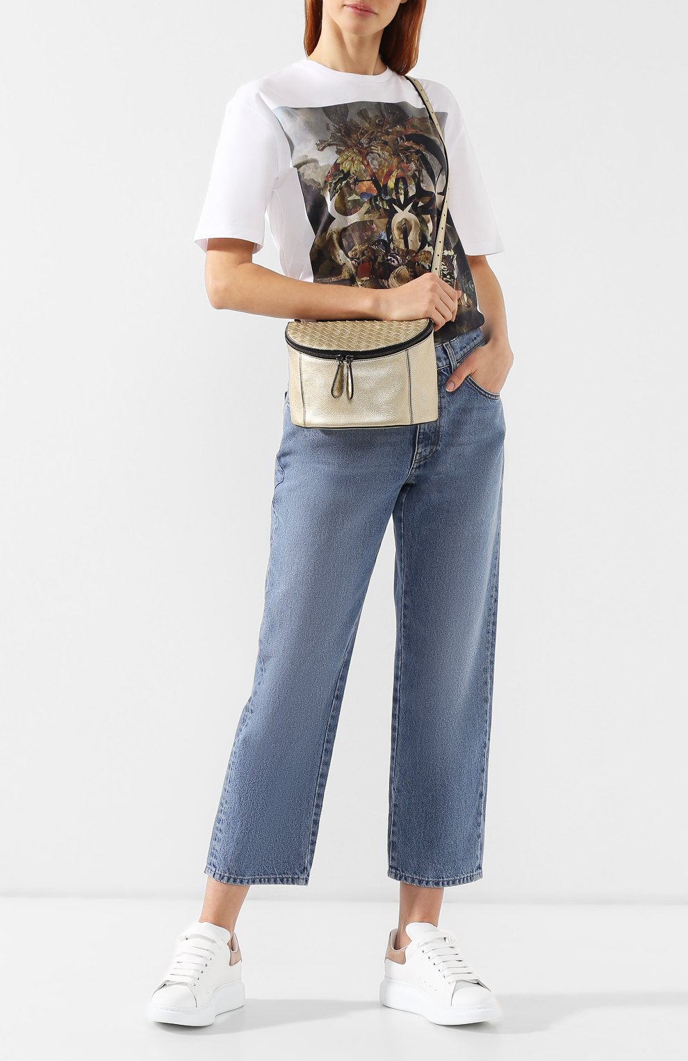 Сумка из кожи BOTTEGA VENETA золотого цвета по цене 133500 руб., арт. 542338/VBNF1, фото 2 Сумка из кожи BOTTEGA VENETA, арт. 542338/VBNF1, фото 2