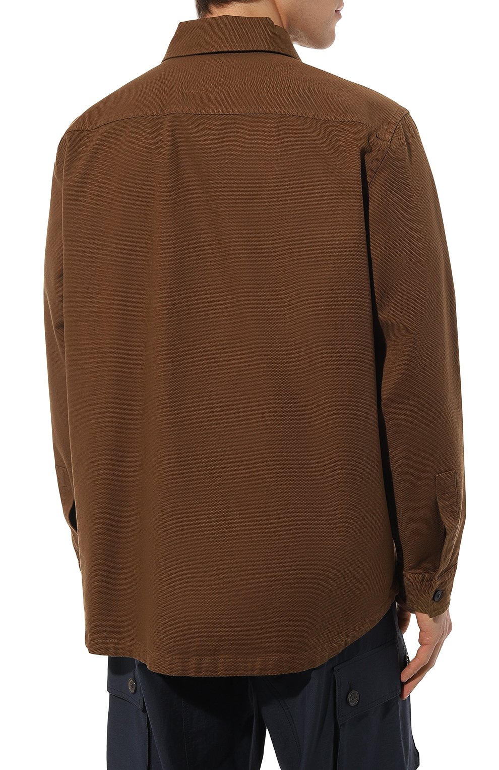 Хлопковая рубашка BOSS ORANGE коричневого цвета по цене 13550 руб., арт. 50483220, фото 4 Хлопковая рубашка BOSS ORANGE, арт. 50483220, фото 4