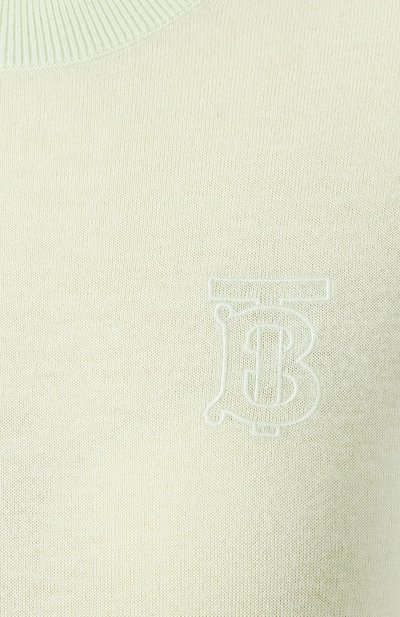 Кашемировый топ BURBERRY зеленого цвета по цене 53650 руб., арт. 8008914, фото 5 Кашемировый топ BURBERRY, арт. 8008914, фото 5