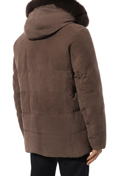 Кожаный пуховик с отделкой из лисицы STEFANO RICCI, арт. M7J2300080/NABIDR, фото 4