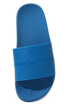 Детский шлепанцы MARC JACOBS (THE) синего цвета, арт. W60130/27-35 | Фото 4 (Материал внешний: Экокожа; Материал сплава: Проставлено; Нос: Не проставлено; Материал внутренний: Текстиль)