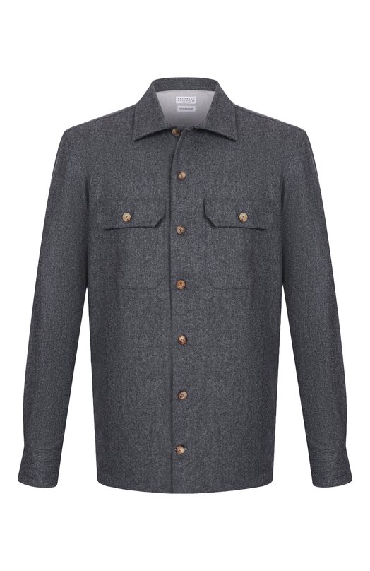 Шерстяная рубашка Brunello Cucinelli M038P0720 Серый M038P0720