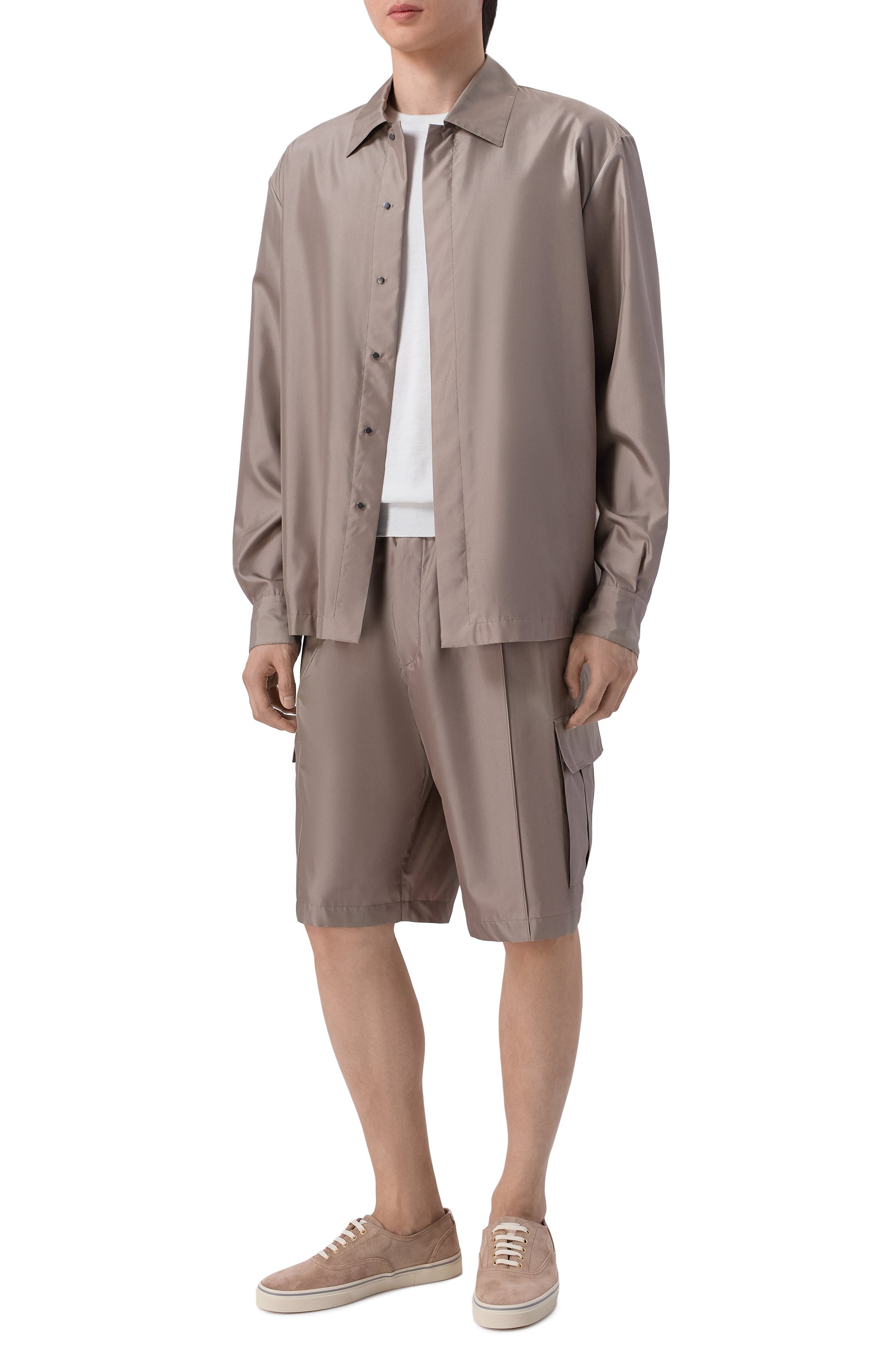 Шелковая куртка-рубашка MVST темно-бежевого цвета по цене 172000 руб., арт. M26.2PM.B007/F020, фото 2 Шелковая куртка-рубашка MVST, арт. M26.2PM.B007/F020, фото 2