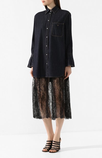 Джинсовое платье VALENTINO синего цвета по цене 239500 руб., арт. TB3DA01J55F, фото 3 Джинсовое платье VALENTINO, арт. TB3DA01J55F, фото 3