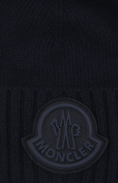 Шерстяная шапка MONCLER темно-синего цвета по цене 19900 руб., арт. F2-091-9Z726-00-A9524, фото 3 Шерстяная шапка MONCLER, арт. F2-091-9Z726-00-A9524, фото 3