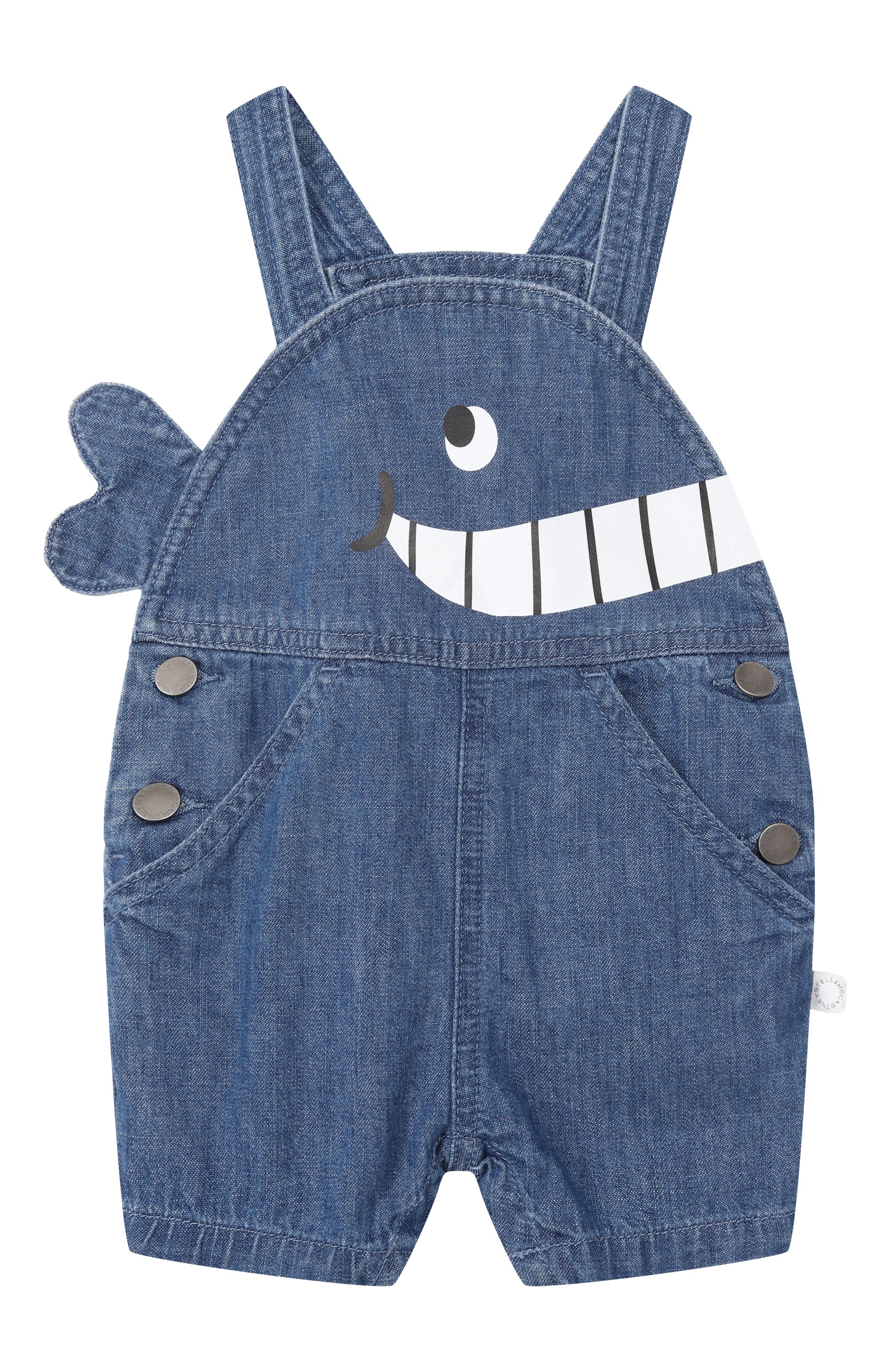 Джинсовый песочник STELLA MCCARTNEY синего цвета по цене 15900 руб., арт. TYA522, фото 1 Джинсовый песочник STELLA MCCARTNEY, арт. TYA522, фото 1