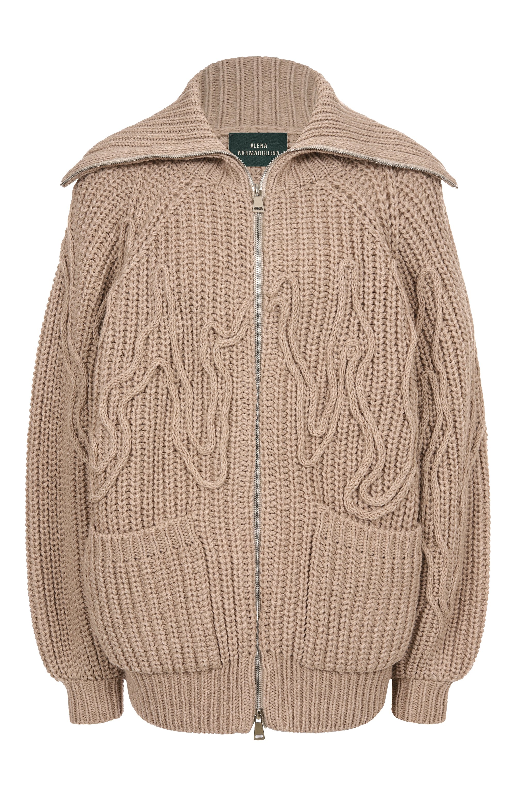 Шерстяной кардиган AKHMADULLINA бежевого цвета по цене 159900 руб., арт. 1125.2KZ630/W637, фото 1 Шерстяной кардиган AKHMADULLINA, арт. 1125.2KZ630/W637, фото 1