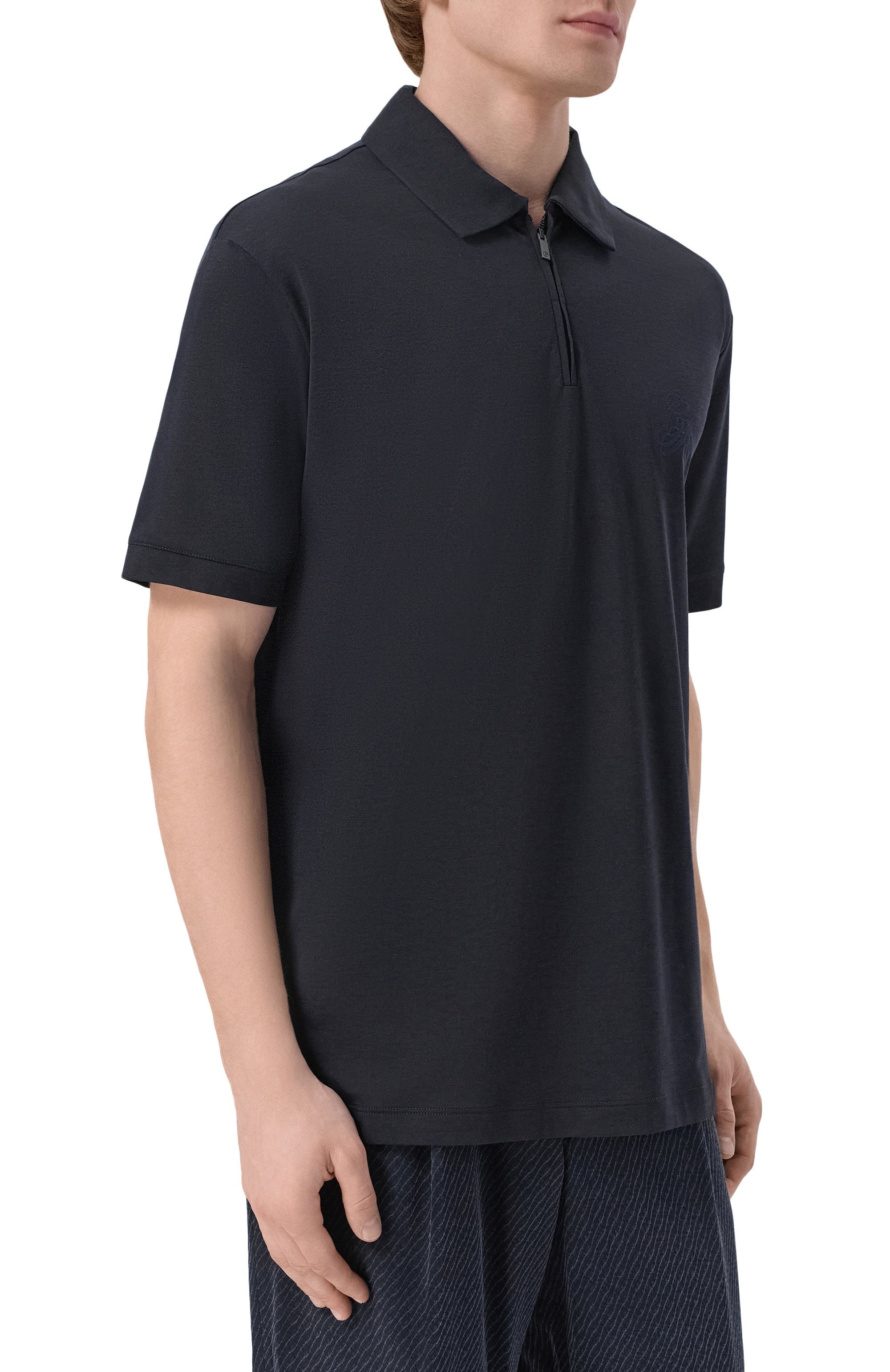 Поло из шелка и хлопка GIORGIO ARMANI, арт. GM003038/TE20001, фото 3