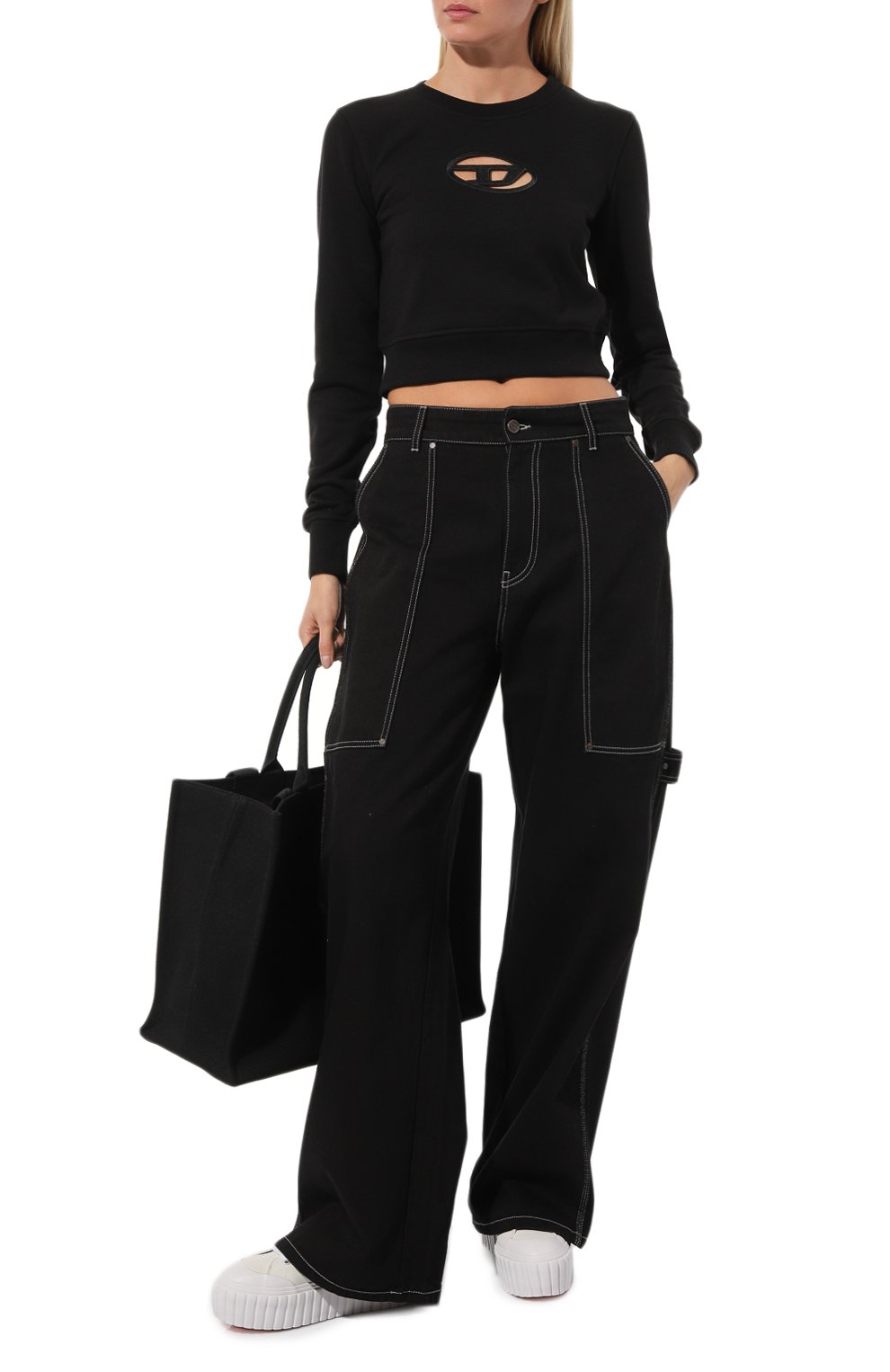 Свитшот DIESEL черного цвета по цене 20650 руб., арт. A09931/0GRAC, фото 2 Свитшот DIESEL, арт. A09931/0GRAC, фото 2