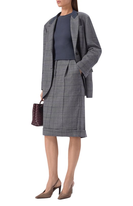 Хлопковый лонгслив Brunello Cucinelli MPTC8BJ300 Синий  MPTC8BJ300 Фото 2