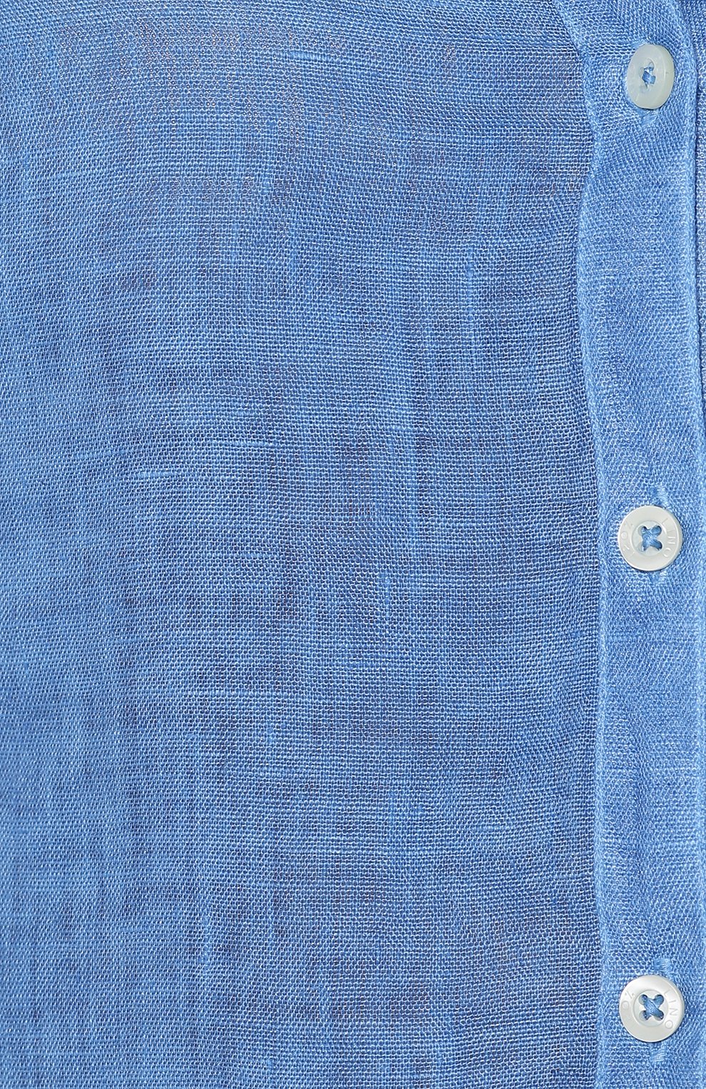 Льняная рубашка 120% LINO синего цвета по цене 14950 руб., арт. R0W1757/0115/S00, фото 5 Льняная рубашка 120% LINO, арт. R0W1757/0115/S00, фото 5