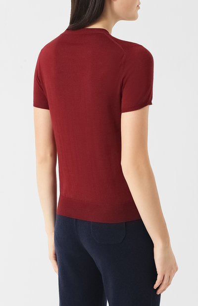 Топ из кашемира и шелка LORO PIANA бордового цвета по цене 82500 руб., арт. FAI2504, фото 4 Топ из кашемира и шелка LORO PIANA, арт. FAI2504, фото 4
