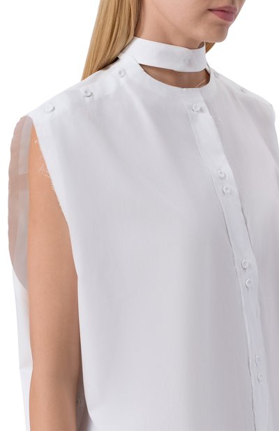 Хлопковая блузка ISABEL BENENATO, арт. DW72S26, фото 5