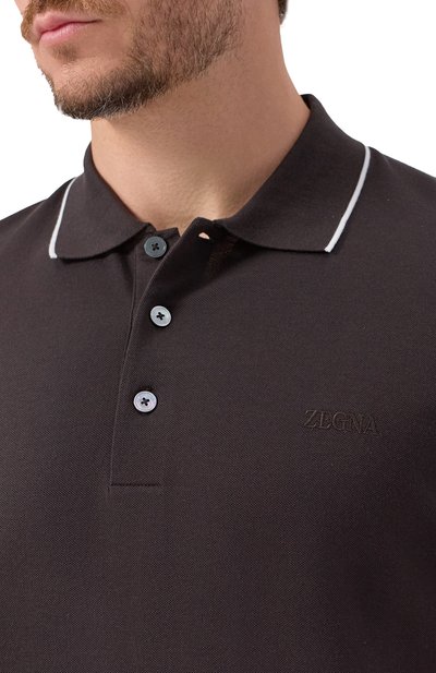 Хлопковое поло ZEGNA, арт. F746/UF358A9, фото 5
