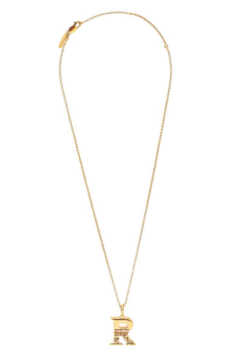 Женская подвеска на цепочке alphabet r CHLOÉ золотого цвета, арт. CHC20SF02RCB7 | Фото 1 (Материал: Металл; Региональные ограничения белый список (Axapta Mercury): Не проставлено; Нос: Не проставлено)