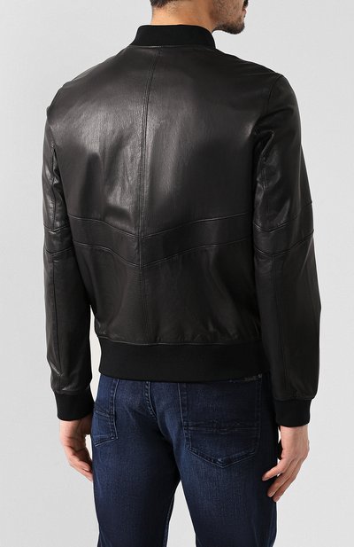 Кожаный бомбер HUGO, арт. 50401340, фото 4