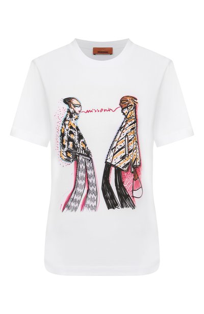 Женская хлопковая футболка MISSONI, арт. DS25WL03/BJ00PB
