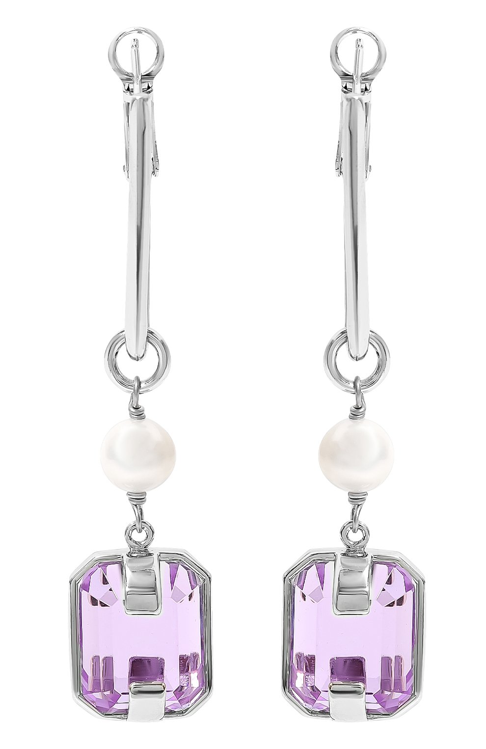 Серьги CRYSTALLINE JEWELLERY сиреневого цвета по цене 12760 руб., арт. 380WA, фото 1 Серьги CRYSTALLINE JEWELLERY, арт. 380WA, фото 1