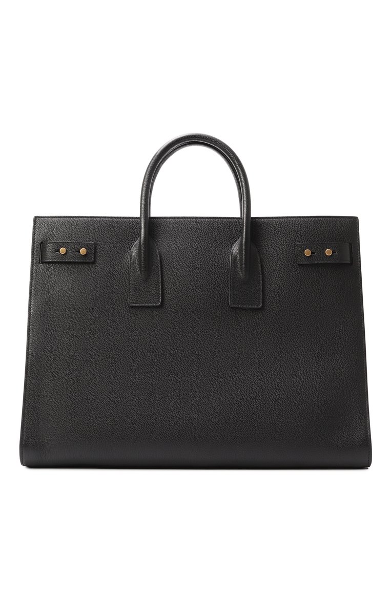 Мужская сумка-тоут sac du jour SAINT LAURENT черного цвета, арт. 631526/DTI0W | Фото 6 (Материал: Натуральная кожа; Размер: large; Ремень/цепочка: На ремешке)