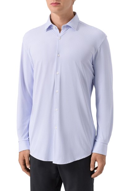 Рубашка HUGO голубого цвета по цене 13600 руб., арт. 50544942, фото 3 Рубашка HUGO, арт. 50544942, фото 3