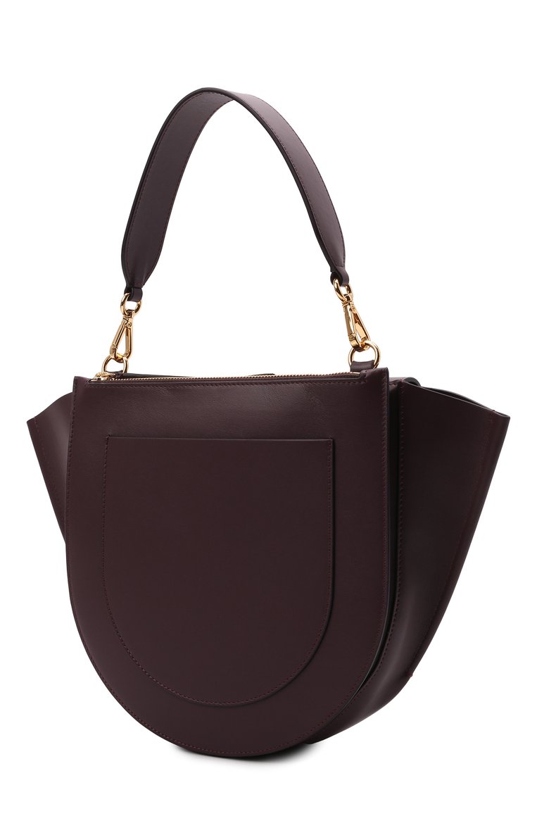 Женская сумка hortensia medium WANDLER бордового цвета, арт. H0RTENSIA BAG MEDIUM | Фото 3 (Материал: Натуральная кожа; Сумки-техничес�кие: Сумки top-handle, Сумки через плечо; Ремень/цепочка: На ремешке; Размер: medium)