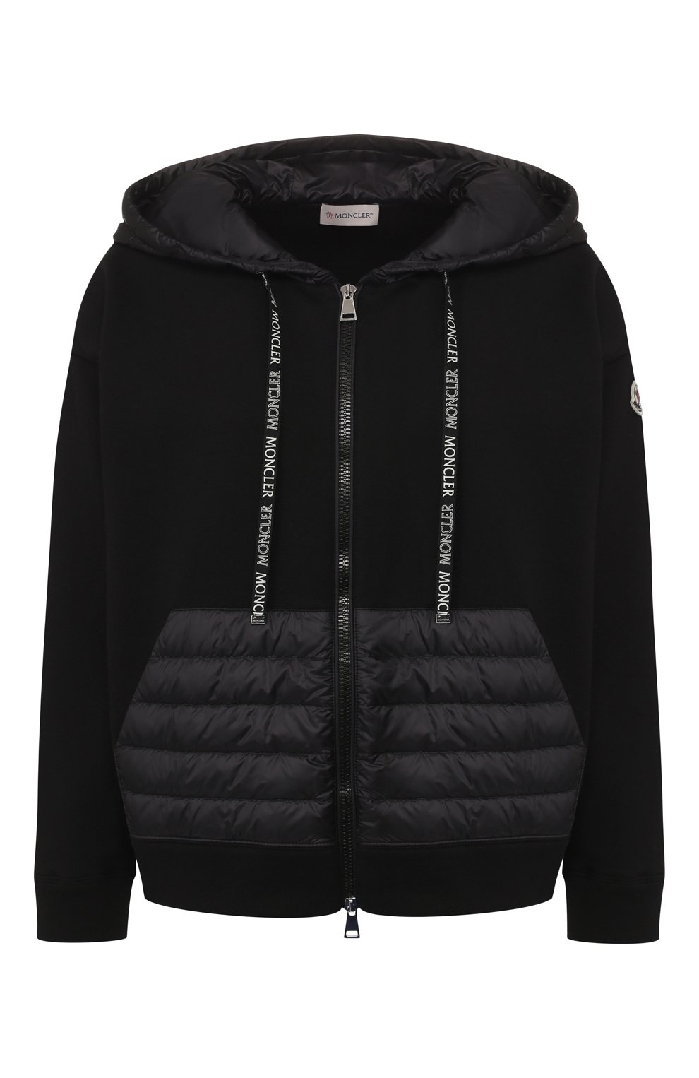 Хлопковая толстовка MONCLER черного цвета по цене 48200 руб., арт. F1-093-8G502-00-V8053, фото 1 Хлопковая толстовка MONCLER, арт. F1-093-8G502-00-V8053, фото 1