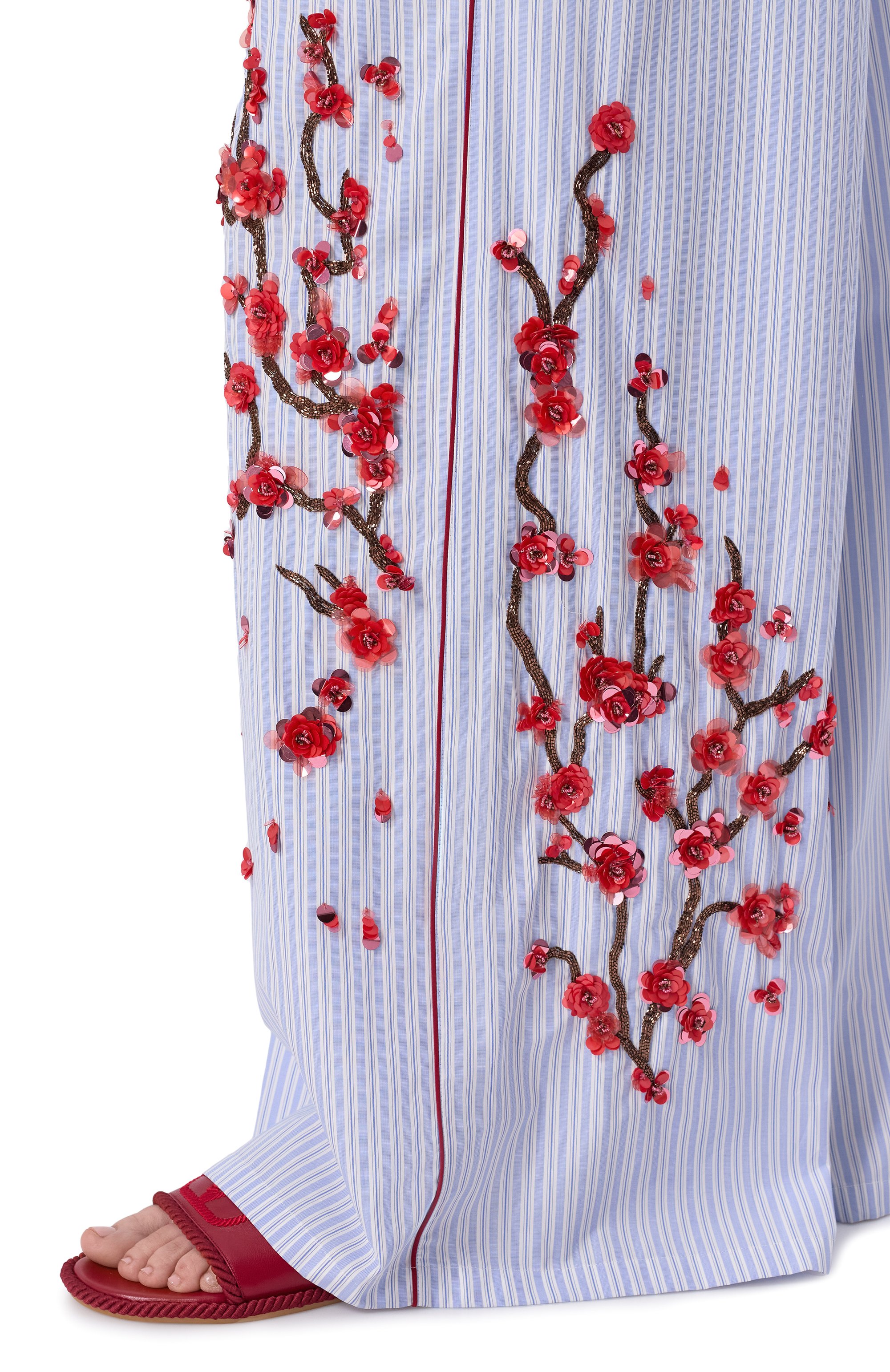 Хлопковые брюки DOLCE & GABBANA голубого цвета по цене 990000 руб., арт. FTDJEZ/GDDR0, фото 5 Хлопковые брюки DOLCE & GABBANA, арт. FTDJEZ/GDDR0, фото 5