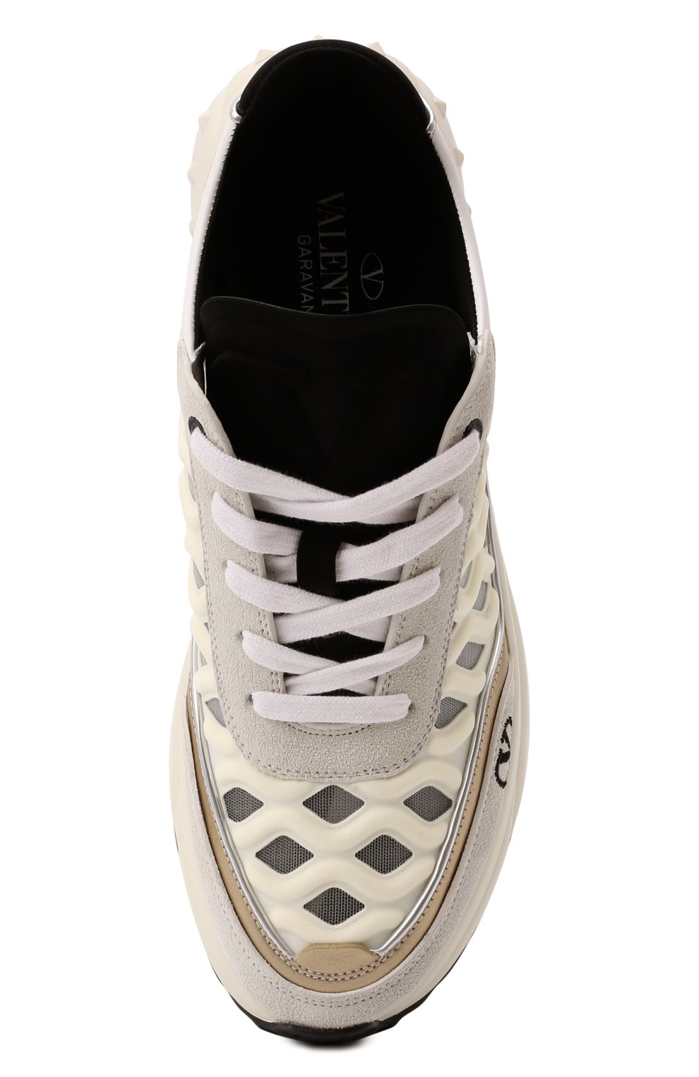 Комбинированные кроссовки ready go runner VALENTINO кремового цвета по цене 69600 руб., арт. XW2S0EA5/NHR, фото 6 Комбинированные кроссовки ready go runner VALENTINO, арт. XW2S0EA5/NHR, фото 6