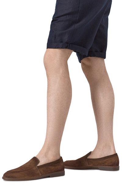 Замшевые лоферы malibu SANTONI, арт. MGAG18829TGRSEAA, фото 3