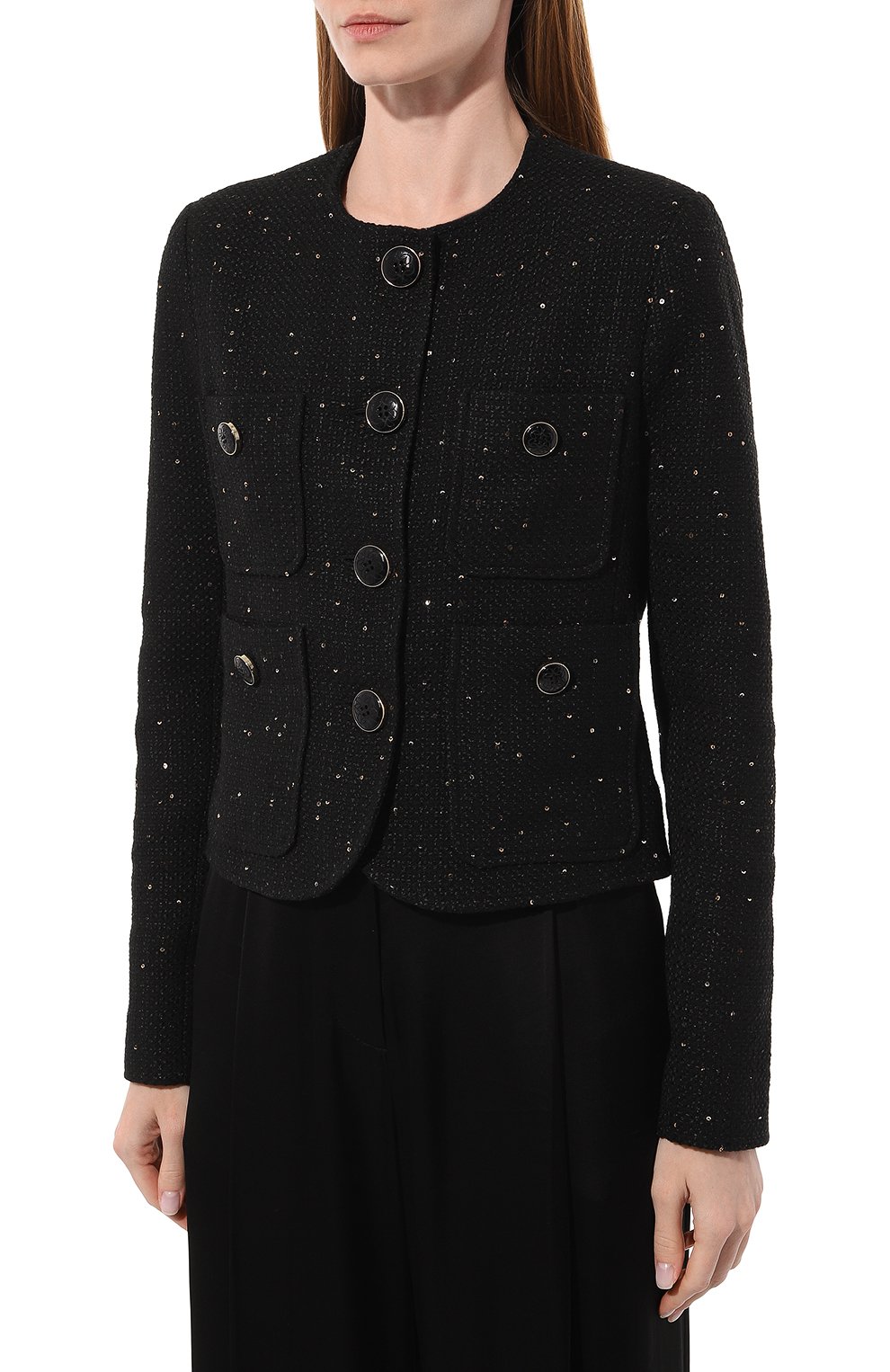 Жакет ELIE SAAB черного цвета по цене 245500 руб., арт. 15435, фото 3 Жакет ELIE SAAB, арт. 15435, фото 3