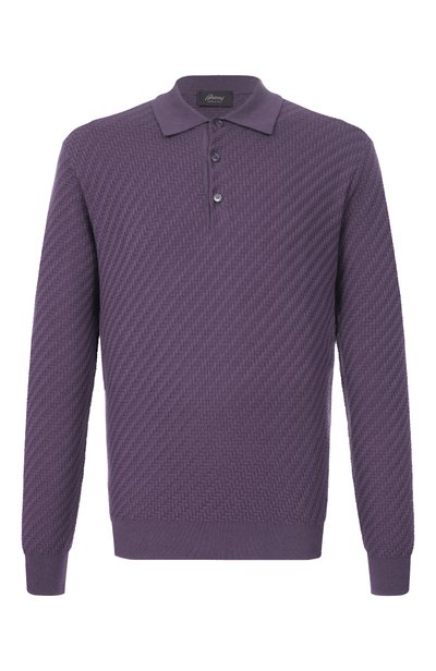 Мужская поло из хлопка и шелка BRIONI, арт. UMR10L/PAK22
