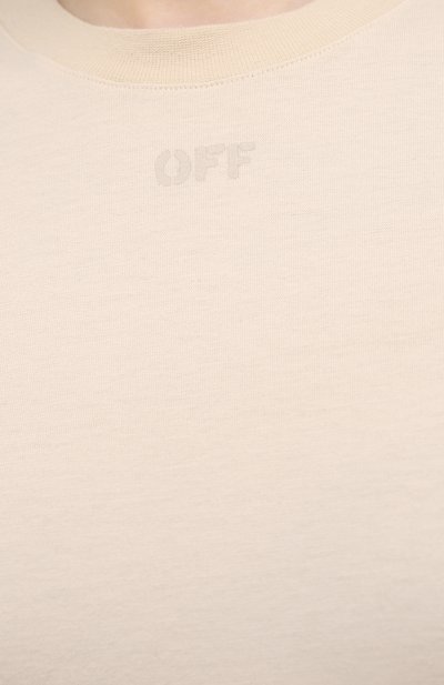 Хлопковая футболка OFF-WHITE, арт. 0WAA049R21JER010, фото 5