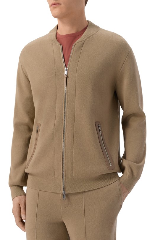 Кардиган из шерсти и хлопка 12 STOREEZ 135788 Хаки  135788 Фото 3