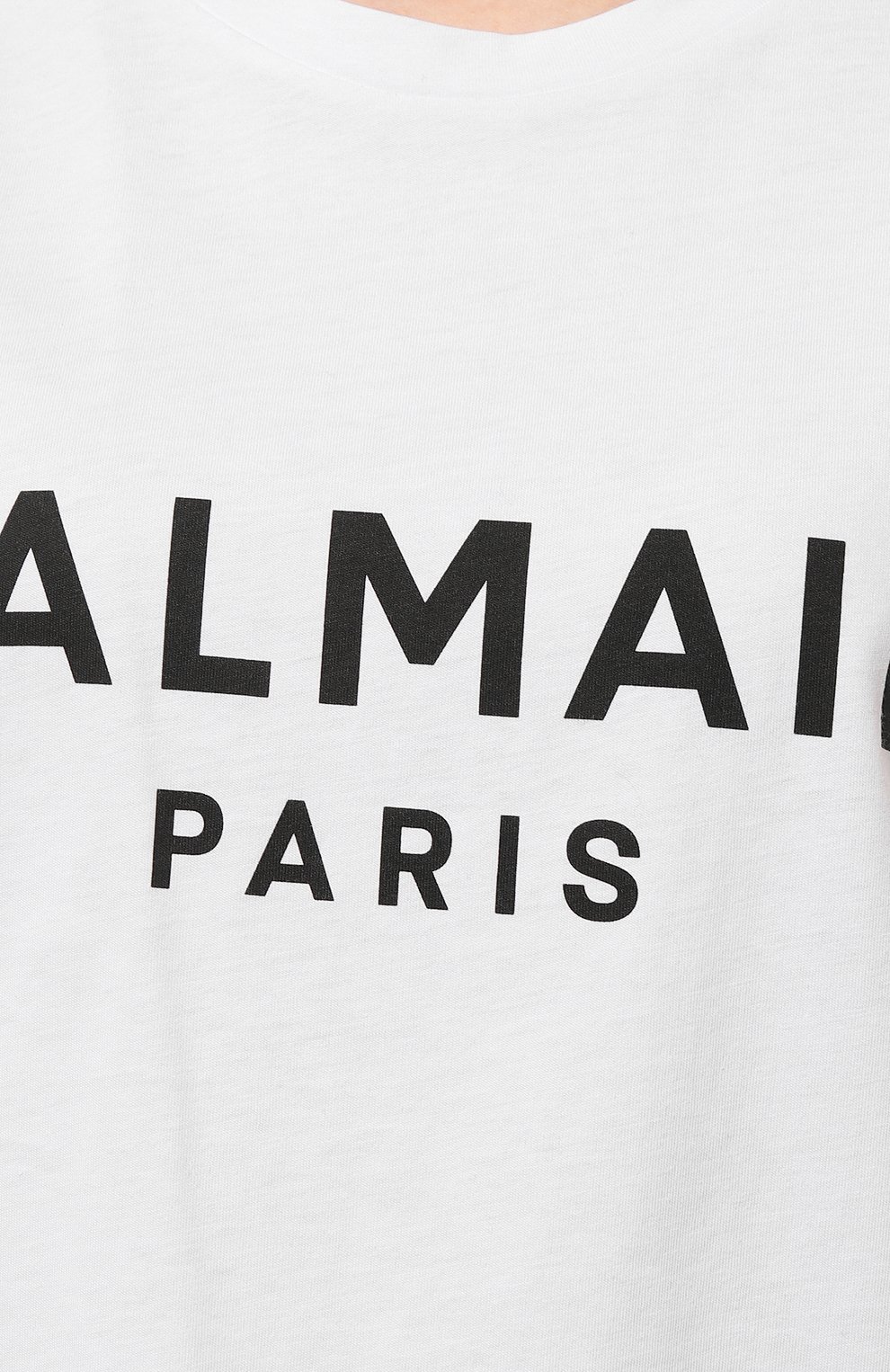 Хлопковая футболка BALMAIN белого цвета по цене 42750 руб., арт. YF0EF005BB02/GAB, фото 5 Хлопковая футболка BALMAIN, арт. YF0EF005BB02/GAB, фото 5
