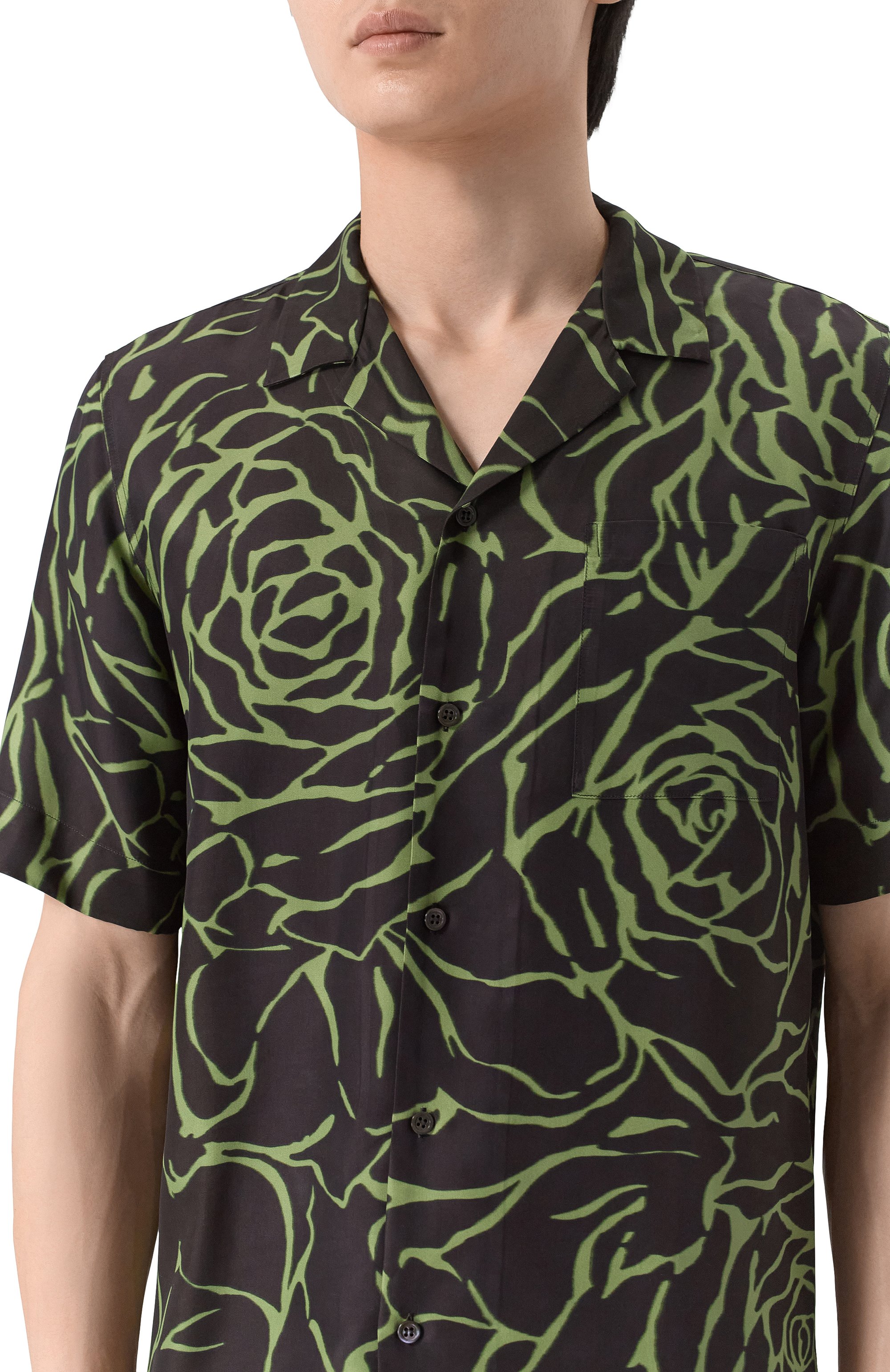 Рубашка из вискозы DRIES VAN NOTEN черного цвета по цене 94200 руб., арт. 020742/3244, фото 5 Рубашка из вискозы DRIES VAN NOTEN, арт. 020742/3244, фото 5