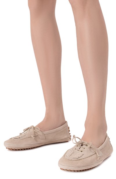 Замшевые мокасины driver LE MONDE BERYL бежевого цвета по цене 86950 руб., арт. DME-SUE-ST0, фото 3 Замшевые мокасины driver LE MONDE BERYL, арт. DME-SUE-ST0, фото 3