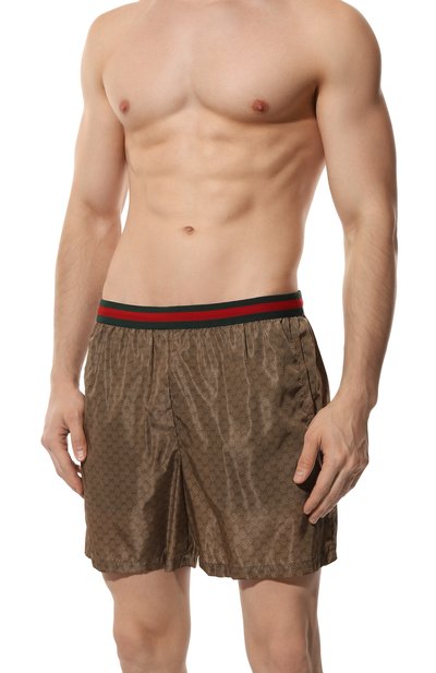 Плавки-шорты GUCCI коричневого цвета по цене 75150 руб., арт. 699086/XHAFY, фото 2 Плавки-шорты GUCCI, арт. 699086/XHAFY, фото 2