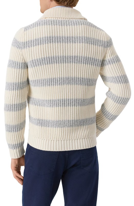 Хлопковый кардиган Slowear 810176/ZN379 Кремовый  810176/ZN379 Фото 4