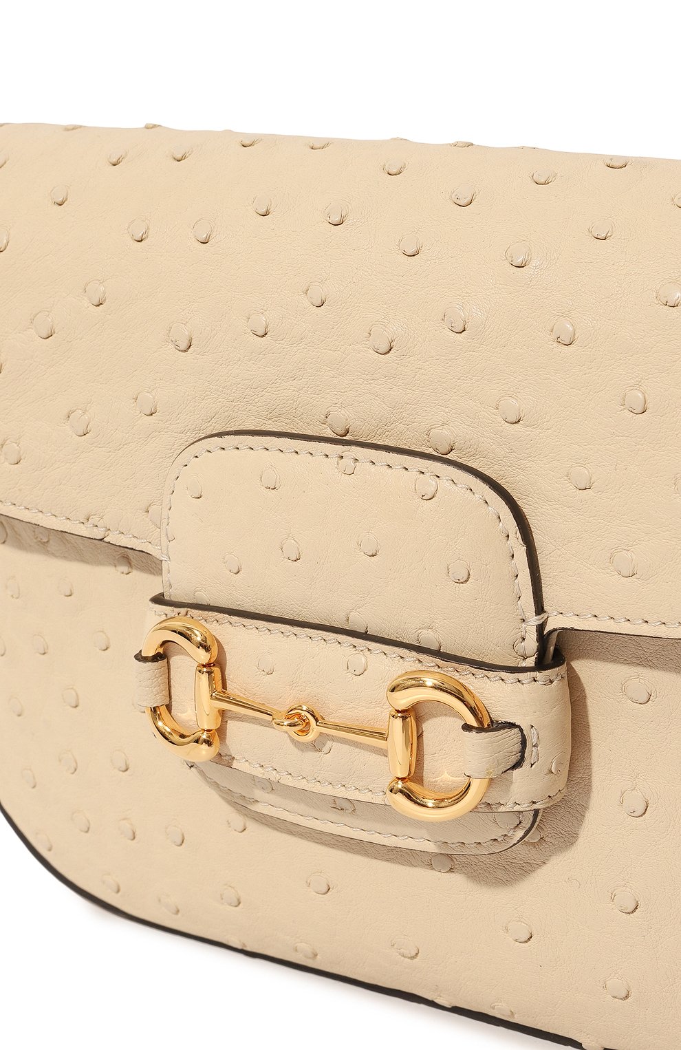 Сумка 1955 horsebit mini из кожи страуса GUCCI, арт. 658574 EY0DG, фото 3