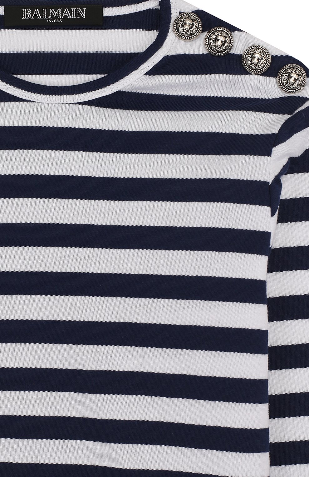 Хлопковый лонгслив в полоску BALMAIN, арт. S8E/8015/J157, фото 3