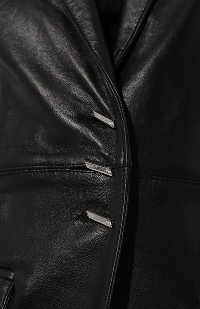 Кожаный жакет DONDUP черного цвета по цене 176000 руб., арт. DJ575/PL0386D XXX, фото 5 Кожаный жакет DONDUP, арт. DJ575/PL0386D XXX, фото 5