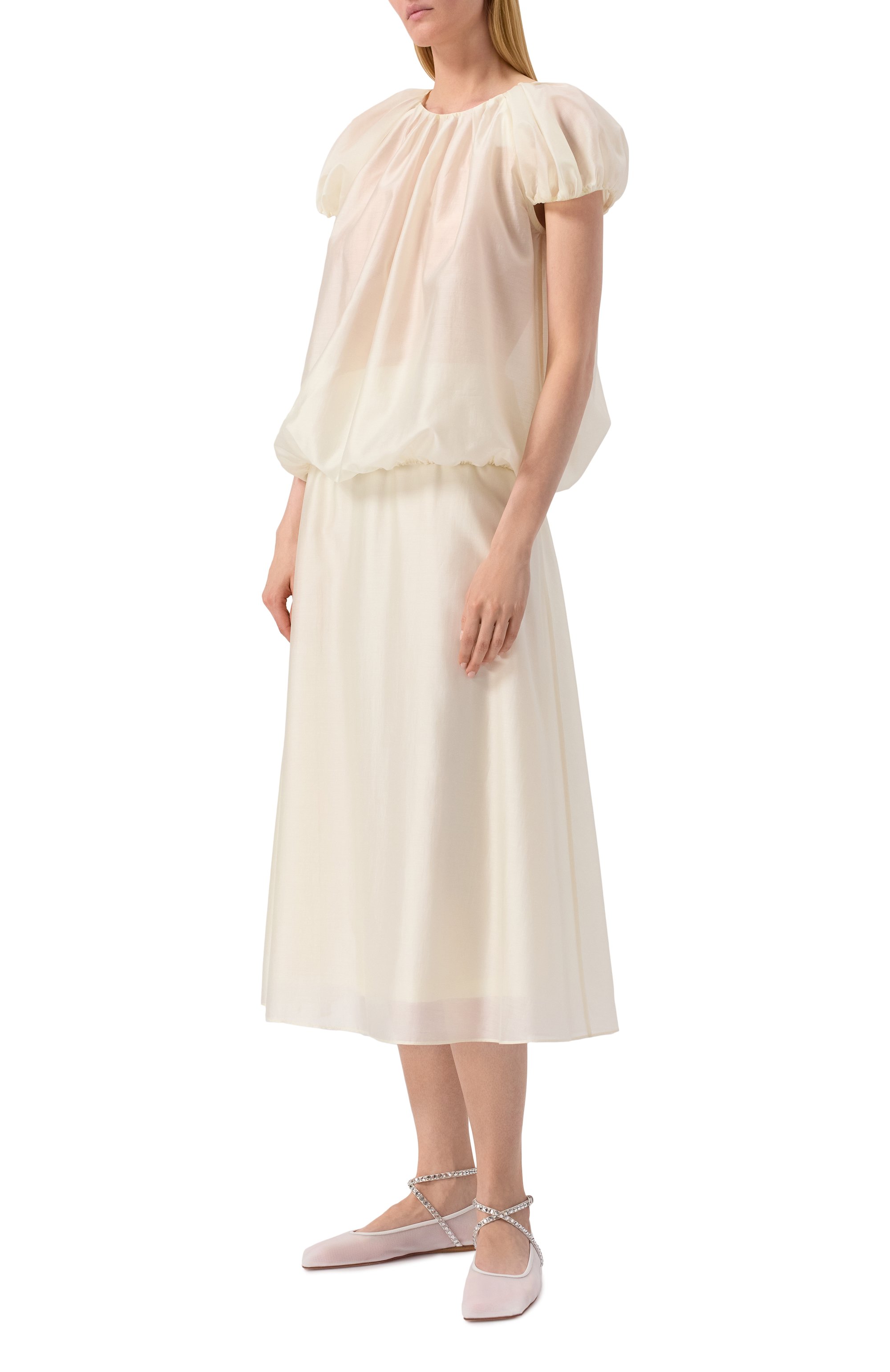 Юбка SEVEN LAB кремового цвета по цене 20580 руб., арт. SSY.01.110.354, фото 2 Юбка SEVEN LAB, арт. SSY.01.110.354, фото 2