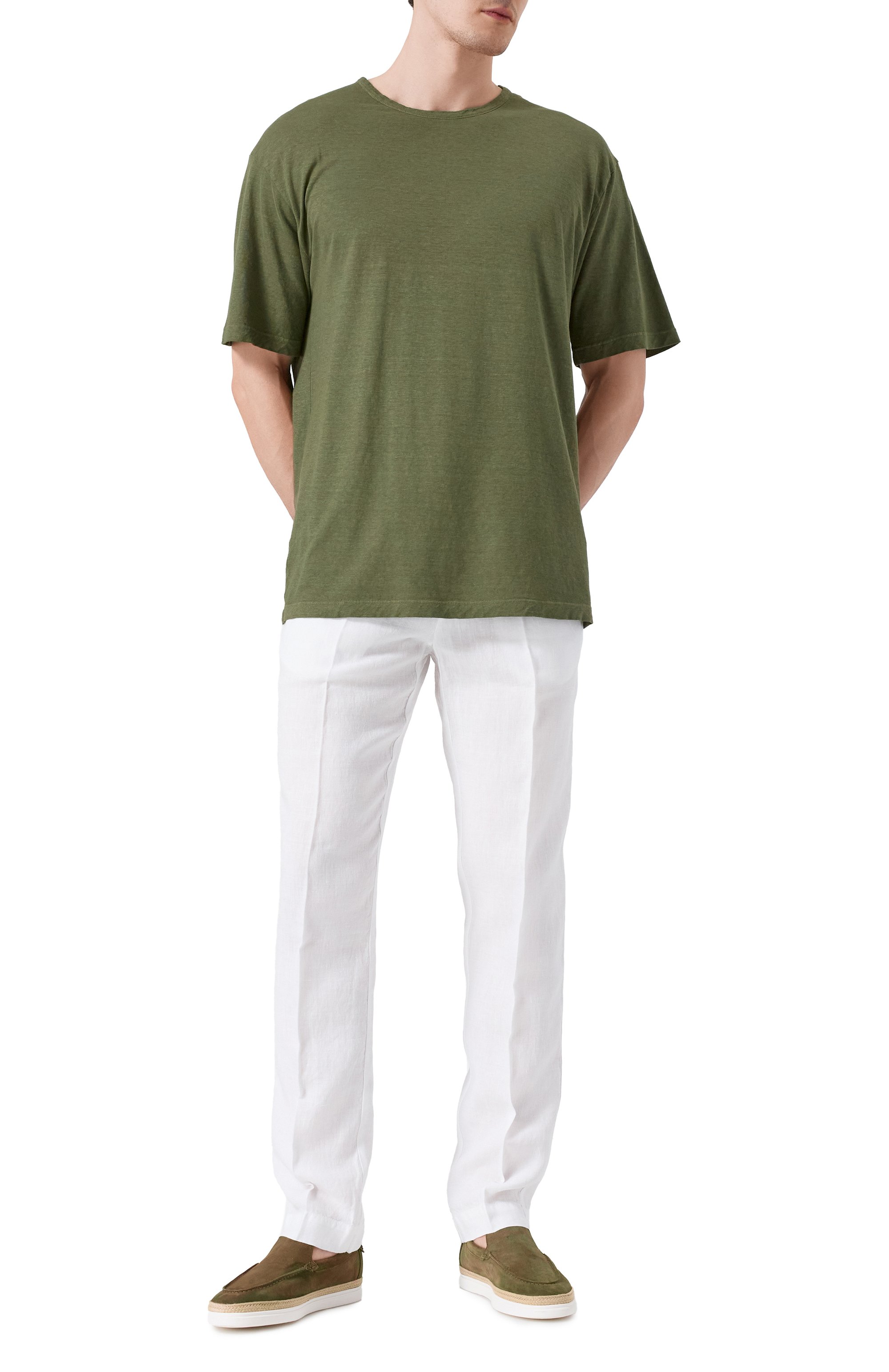 Футболка из хлопка и льна 120% LINO, арт. 32ALIM79GR/G308/S01, фото 2