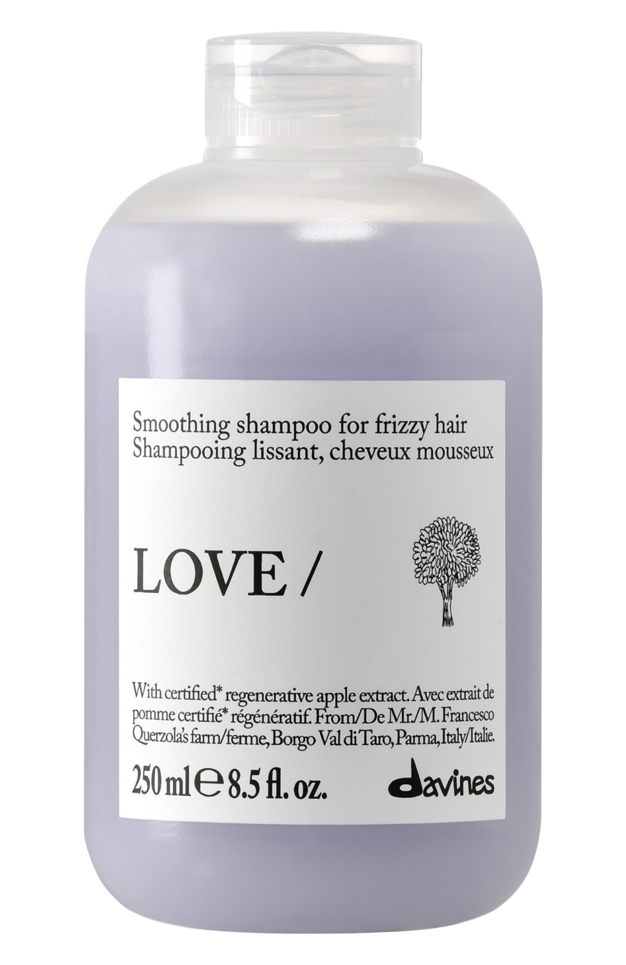 Шампунь для непослушных волос love (250ml) DAVINES бесцветного цвета по цене 3890 руб., арт. 70009, фото 1 Шампунь для непослушных волос love (250ml) DAVINES, арт. 70009, фото 1
