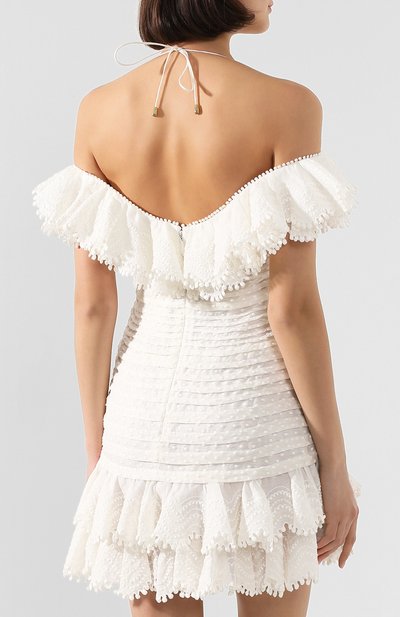 Платье из смеси льна и шелка ZIMMERMANN, арт. 7724DSUP, фото 4