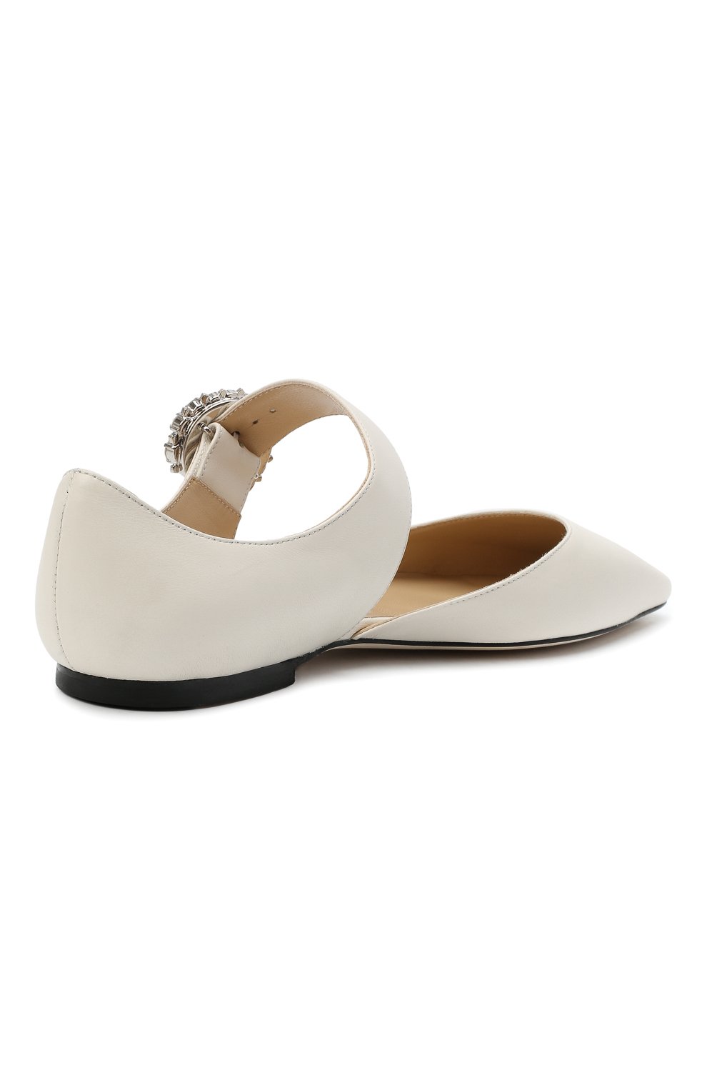 Кожаные балетки gin JIMMY CHOO белого цвета по цене 78850 руб., арт. GIN FLAT/NAP, фото 4 Кожаные балетки gin JIMMY CHOO, арт. GIN FLAT/NAP, фото 4